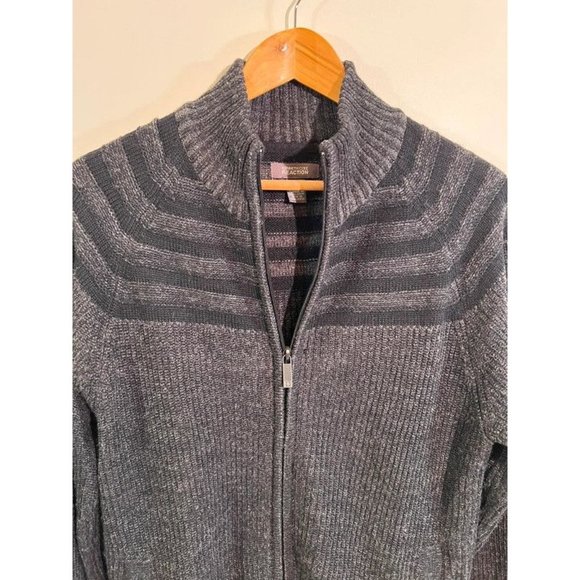 Men’s Gray Kenneth Cole Reaction Zip up Sweater Sweatshirt Size M - Picture 8 of 8